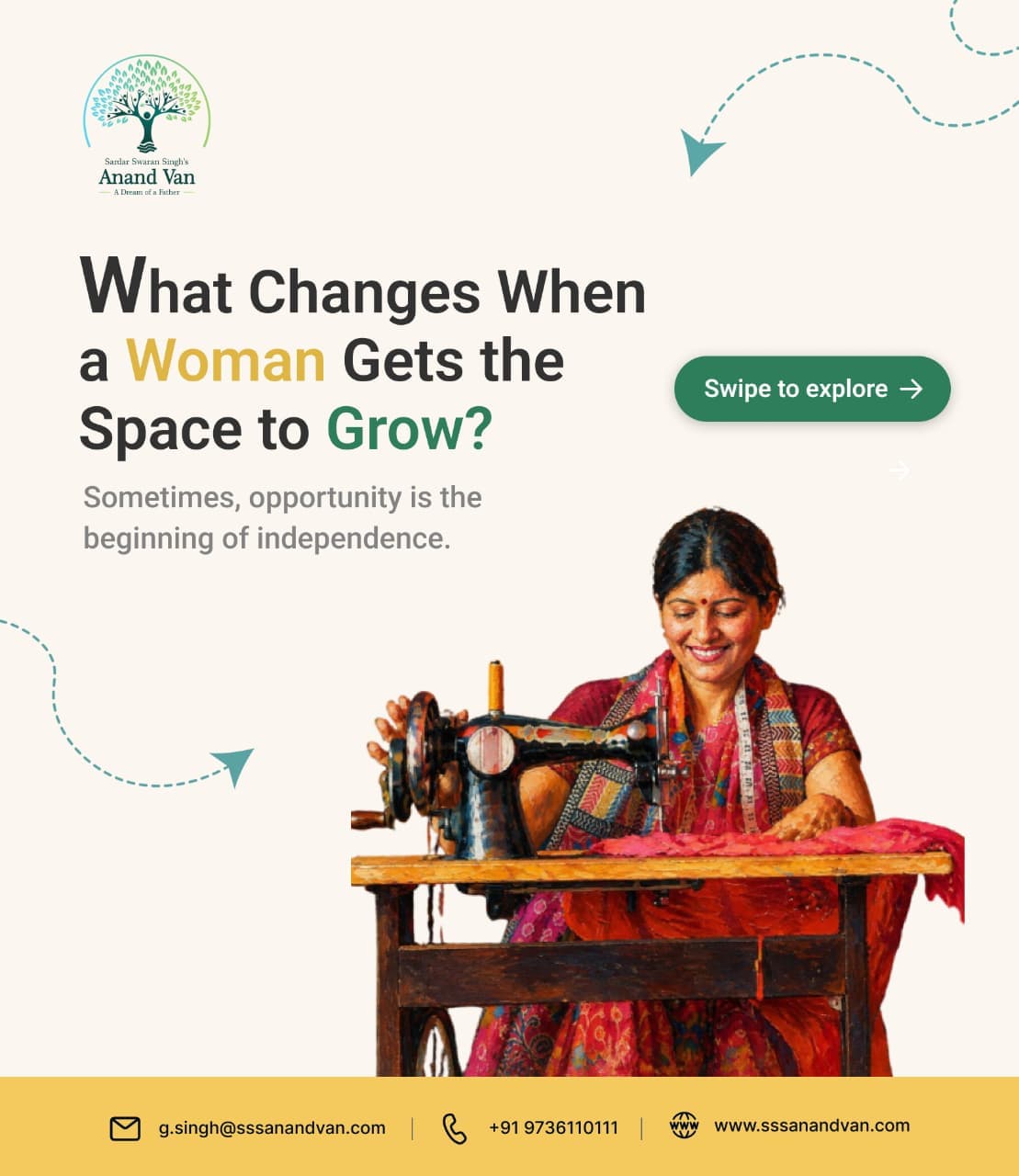 SSS Anandvan idea about giving women space to grow