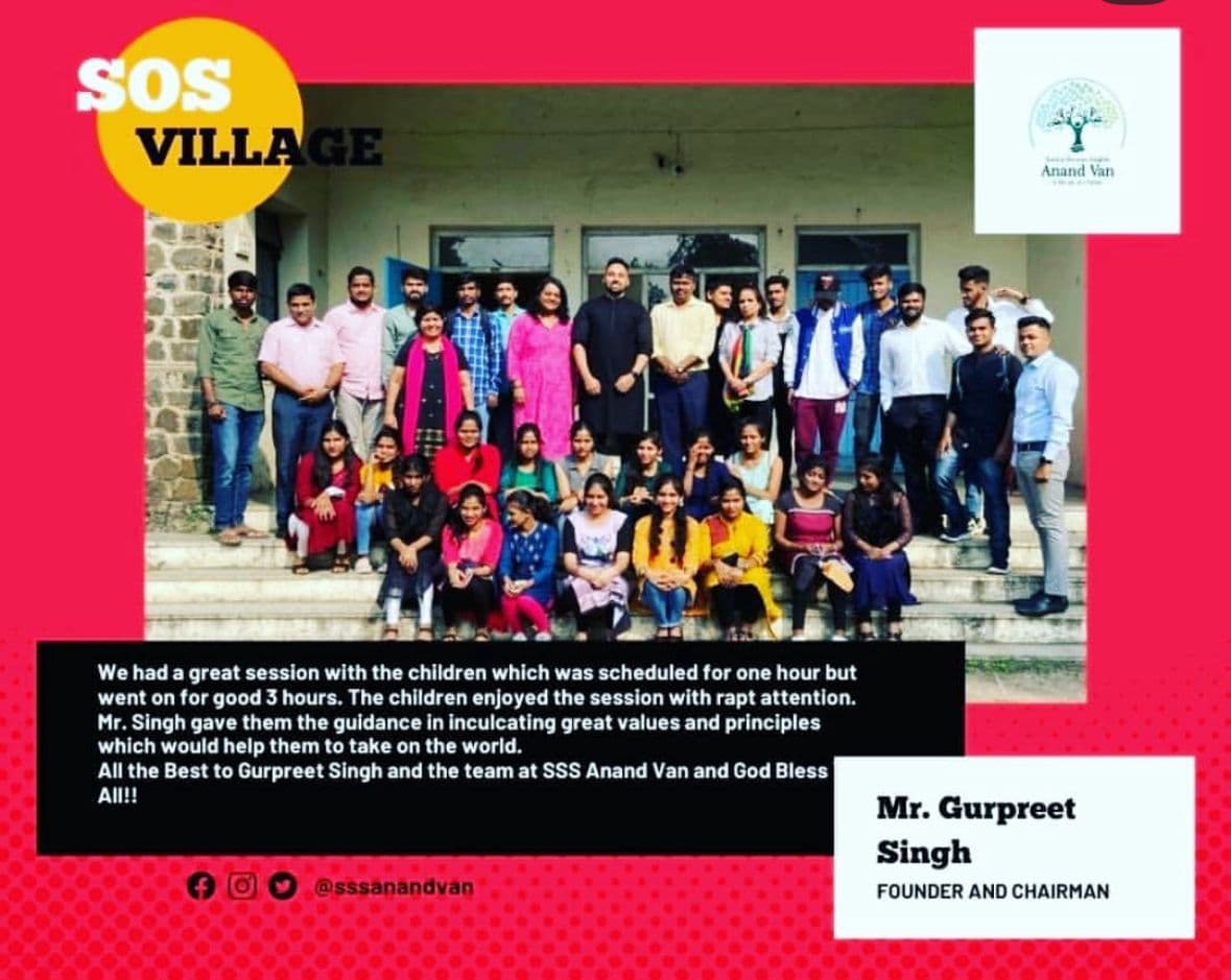 SOS Village group session with SSS Anandvan